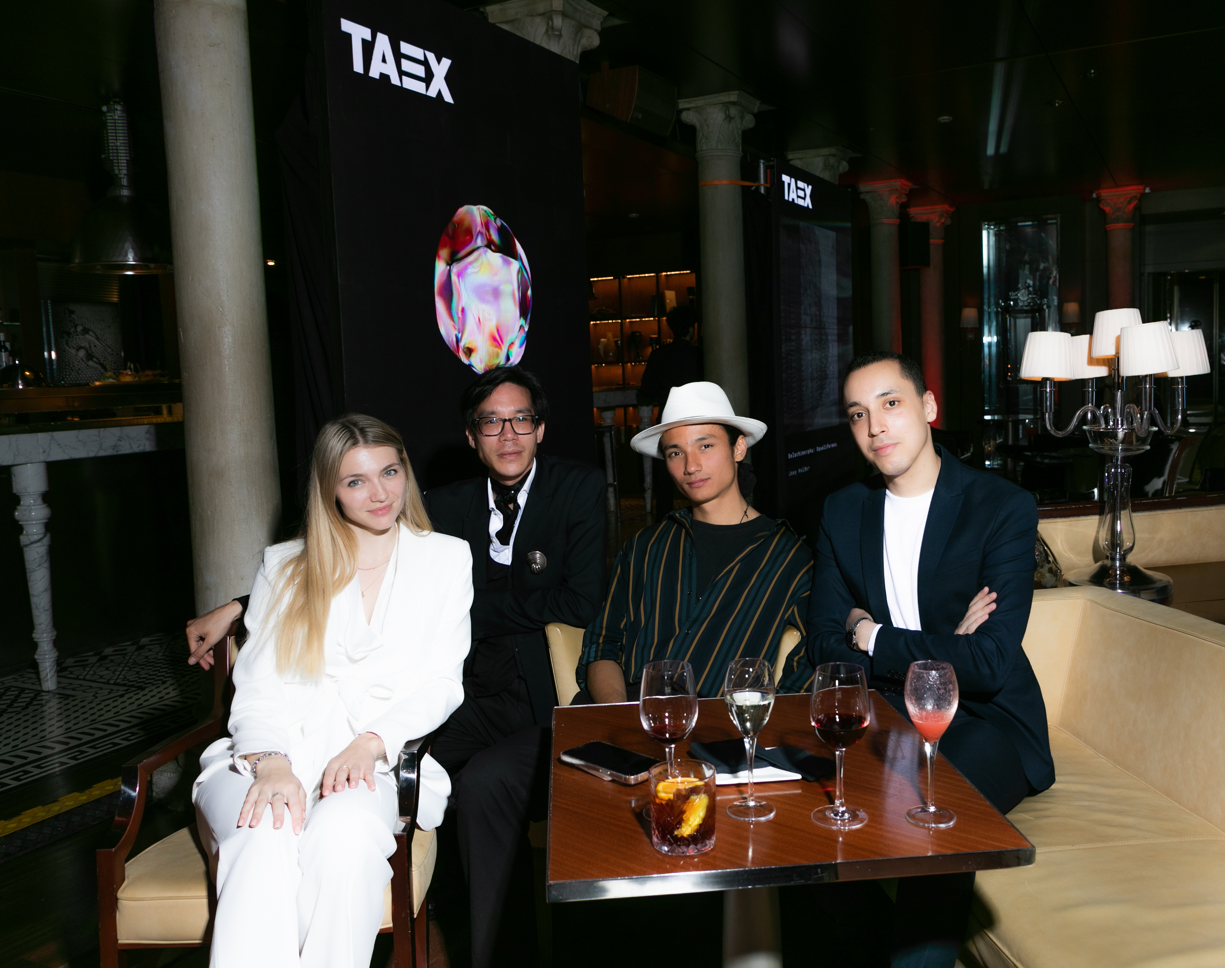 From left to right: TAEX Business Development Manager Stefanie de Regel, Theo Bellanger, Mathias Bensimon, Othmane Kandri